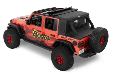 Bestop Bestop Halftop Soft Top - Jeep '24-Current Wrangler JL 4-Door (Premium Black Twill)