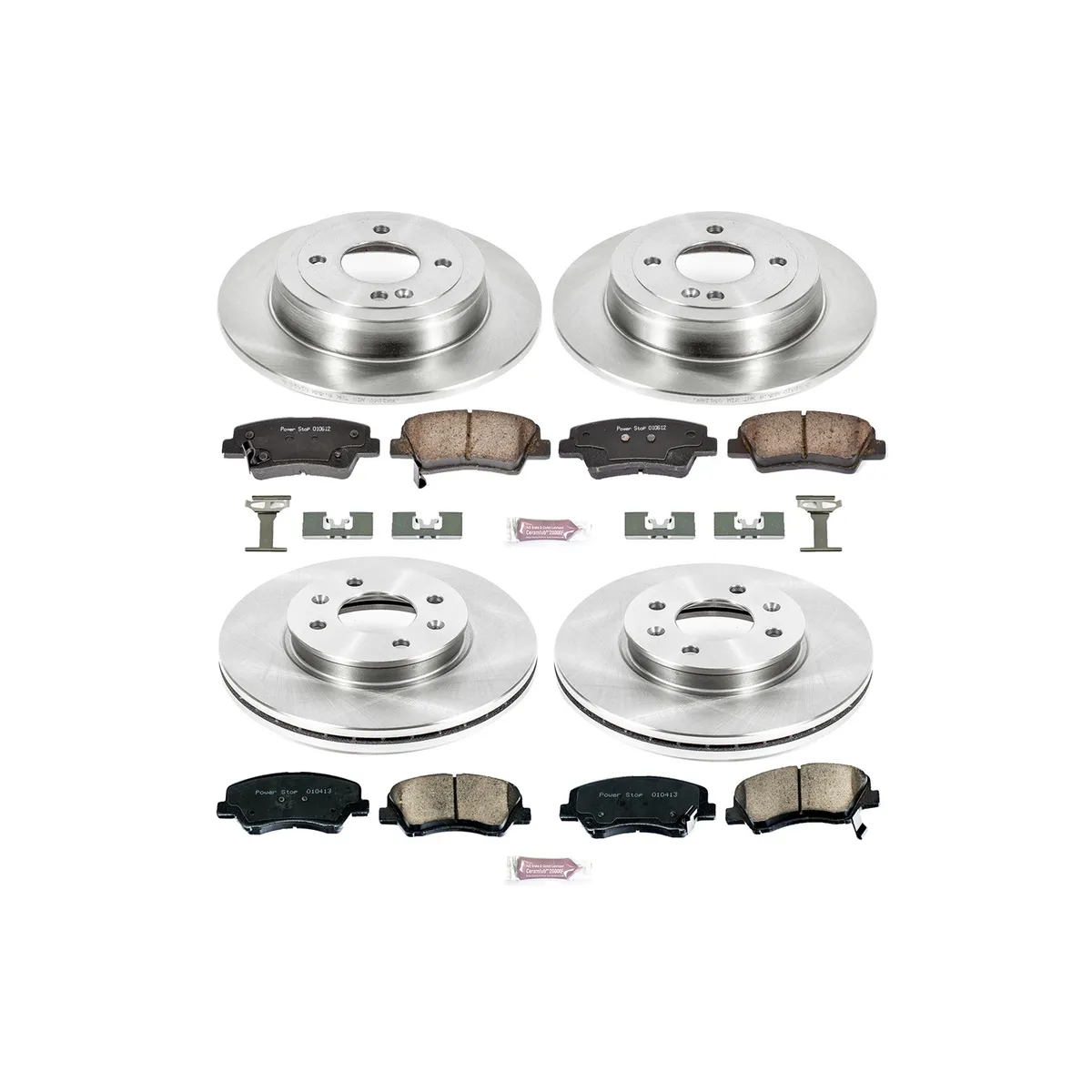 Autospecialty Brake Kit fr 2012-2017 Hyundai Accent 2012-2017 Kia Rio product image