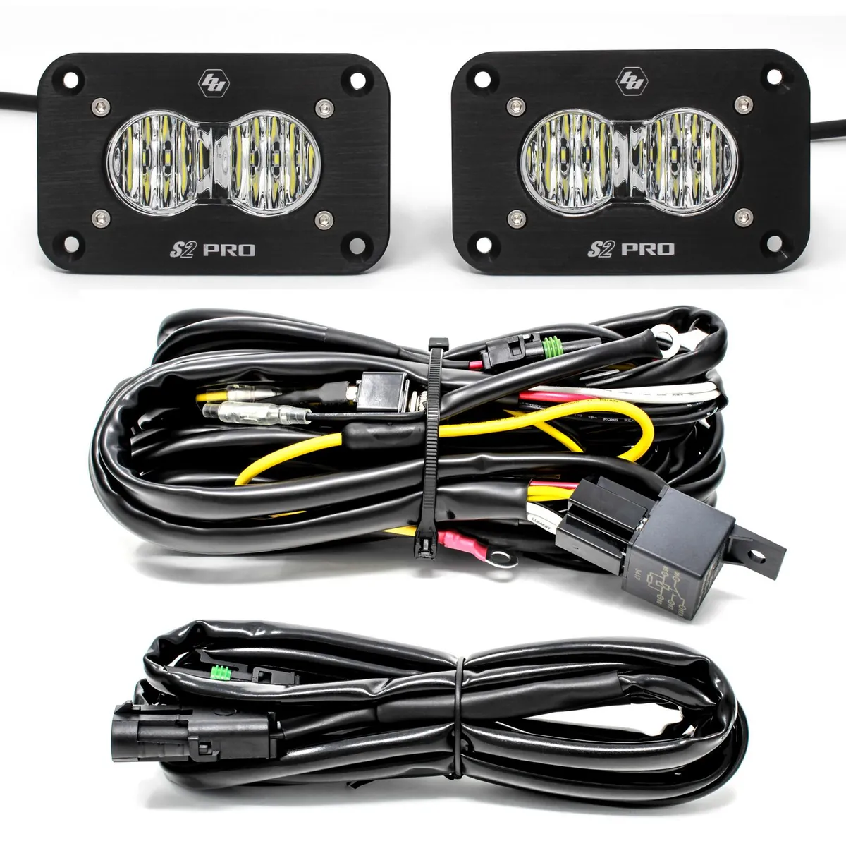 Baja Designs 487807 S2 Pro Black Flush Mount LED Light Pod Reverse Kit product image