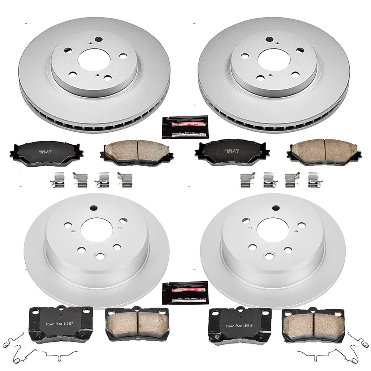 Z17 Geomet Coated Rotor Kit: Genuine Geomet Fully Coated Rotors; Ceramic Pads W/Hardware product image