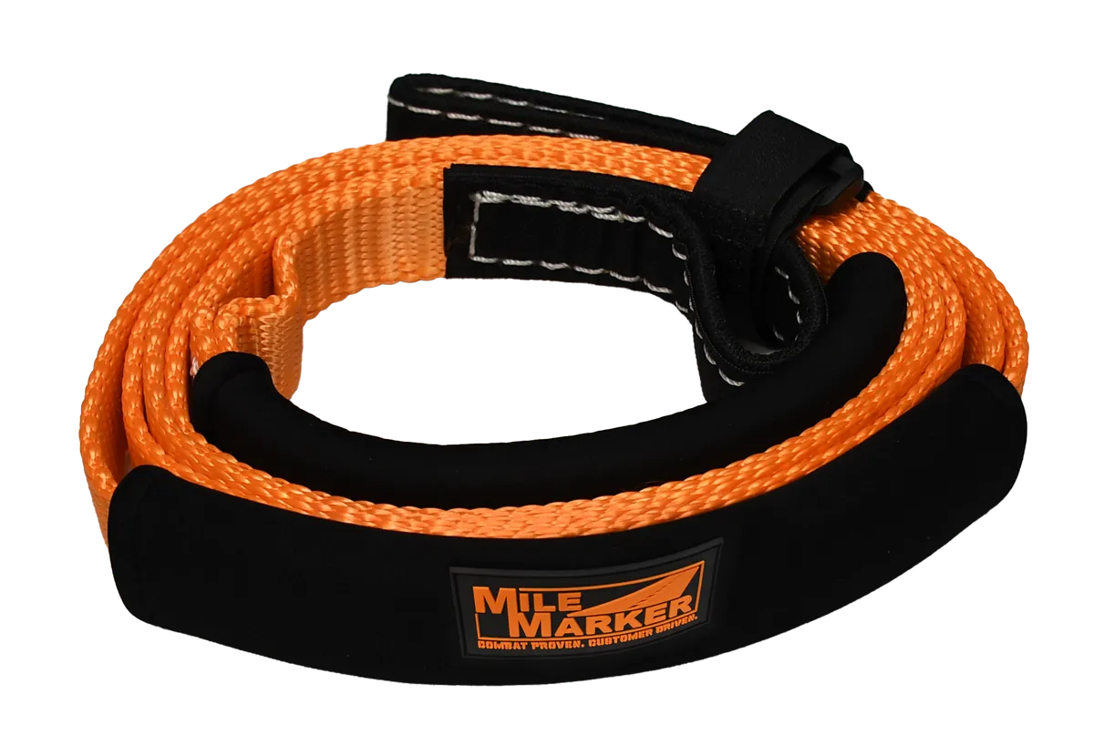 Mile Marker 19108TOW 1IN x 8ft Orange ATV/UTV Tow Strap product image