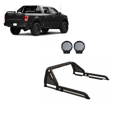 Black Horse Off Road Black Horse Off Road Gladiator Roll Bar Kit Black Steel GLRB-01B-PL69B
