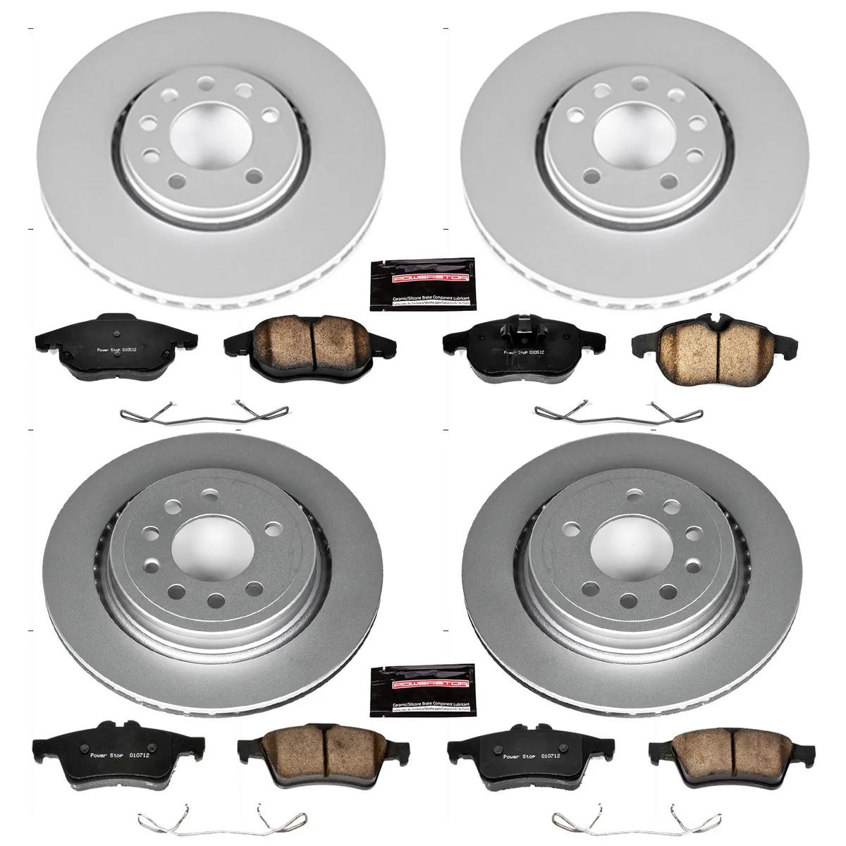 Z23 Sport Geomet Coated Rotor Kit For European Vehicles: Genuine Geomet Fully Coated Rotors; Carbon-Fiber Ceramic Pads W/Hardware product image