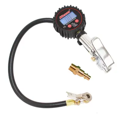 Kleinn Automotive Accessories Digital Tire Inflator; 160 PSI; w/Gauge/Bleed Valve And Locking Chuck;