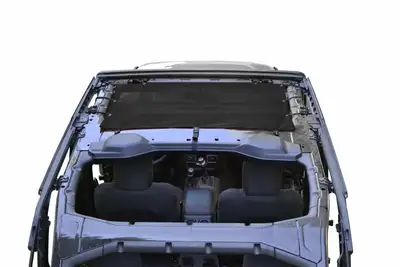 Steinjager Tops and Covers 2018 to Present Fabric Teddy Front Seats only Black