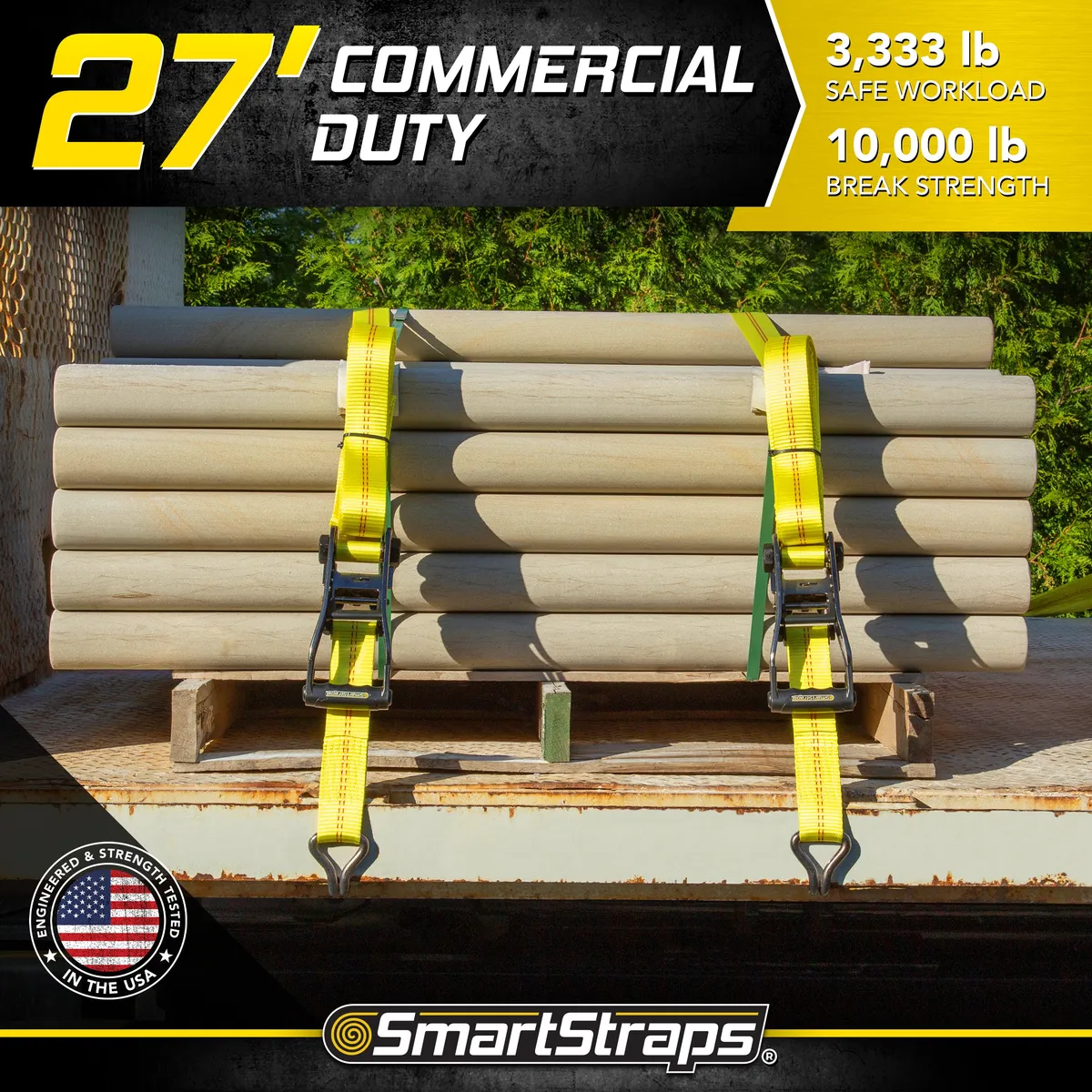 14ft 5000lb Ratchetx Ratchet Tie Down 2 pk Yellow product image