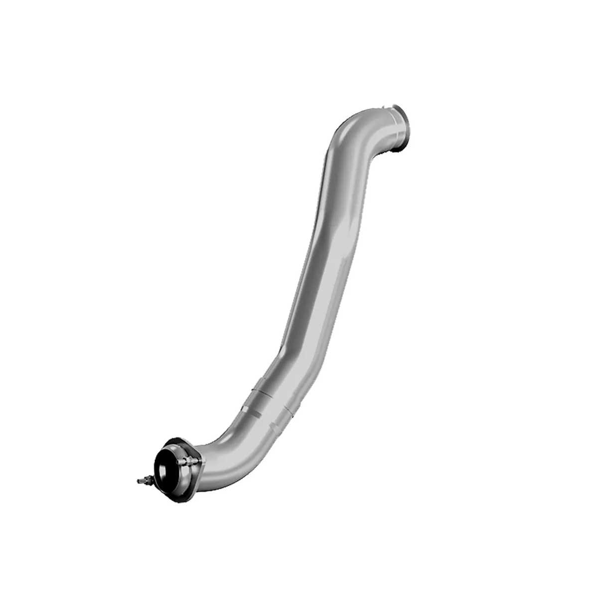 Armor Plus Turbocharger Down Pipe; Kit; Incl. Lower Pipe/Upper Pipe/Clamp/Bolts; T409 Stainless Steel; 4 in. Outlet Diameter Tip; product image