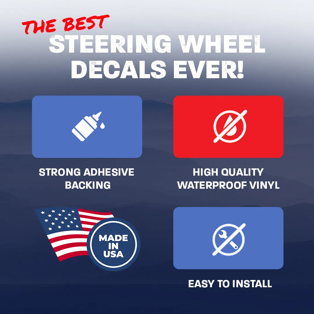 White & Purple Thin Red Line Steering Wheel Decal product image