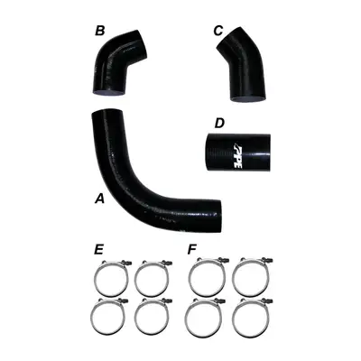 Pacific Performance Engineering LB7 02-04 Silicone Hose And Clamp Kit Black PPE Diesel