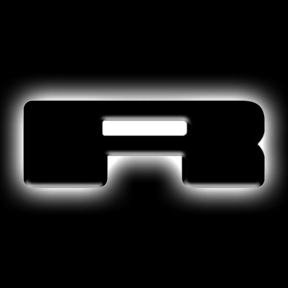 ORACLE Lighting Universal Illuminated LED Letter Badges - Matte Black Surface Finish - R product image