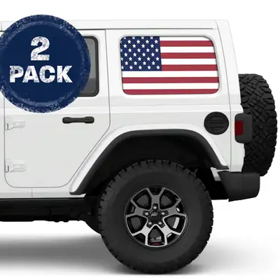 Under The Sun Inserts Old Glory Side Windows Printed Vinyl Decal