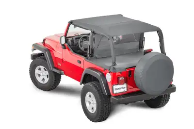 MasterTop Jeep TJ Bimini Top Plus For 97-06 Wrangler TJ Black Diamond MasterTop