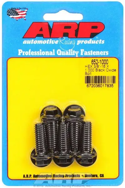 ARP Auto Racing 3/816 x 1.000 Hex Black Oxide Bolts
