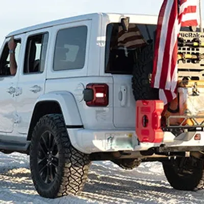 rucRak rucRak GRUNT Cargo Carrier & Bike Rack — Jeep Wrangler JK (2007–2018)