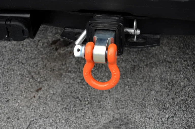 D Ring Hitch Receiver 3/4 Inch Steel Orange Zinc Coated Dual Sided Mounting Mile Marker product image