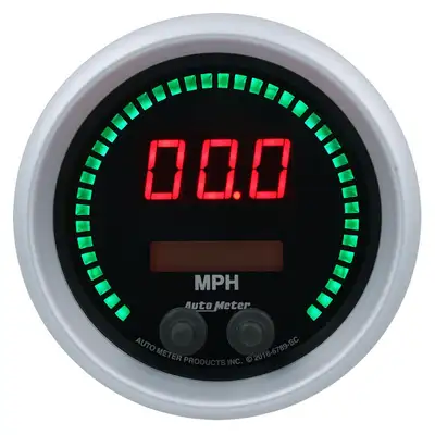 AutoMeter Autometer 6789-Sc Gauge, Speedo, 3 3/8, 260mph / 260kmh, Elec Program, Sport-Comp Elite Digital
