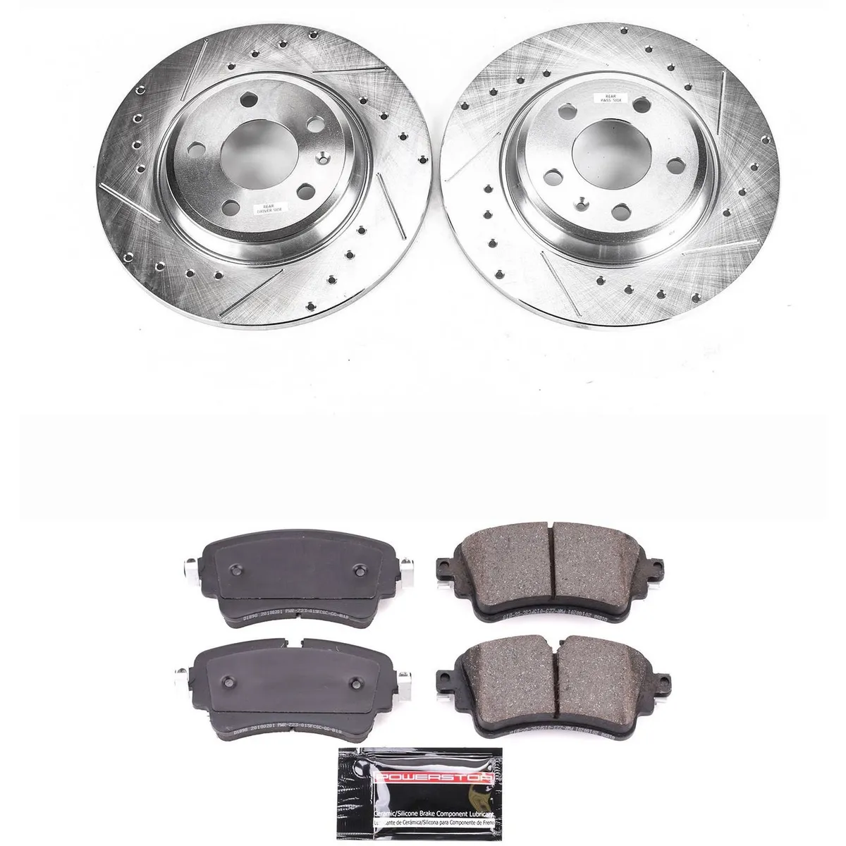 Z23 Evolution Sport Upgrade Kit: Drilled/Slotted Rotors; Carbon-Fiber Ceramic Pads W/Hardware; Pad Sensors product image