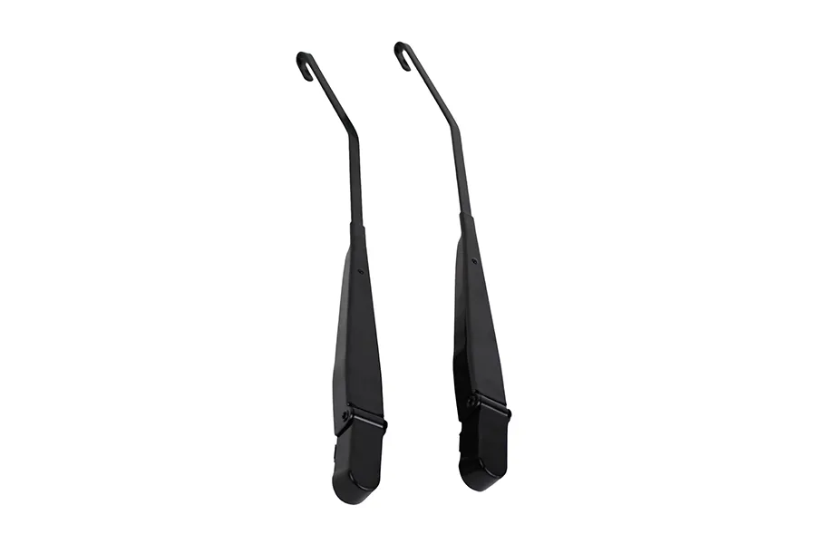 9706 Wrangler Pair of Windshield Wiper Arms Jhook Style Stainless Steel 2 Stage Gloss Powder Coat product image