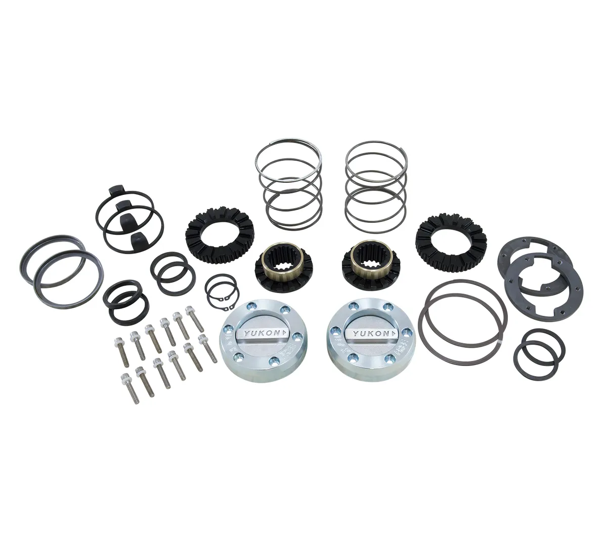 Yukon Gear And Axle Hardcore Locking Hub Set GM 8.5 Inch Front & Dana 44 19- Spline GM 8.5 Inch & D44 19 Spline Hardcore Locking Hub Set '79+ GM8.5 '66-'77 Bronco & Custom Apps Yukon Gear