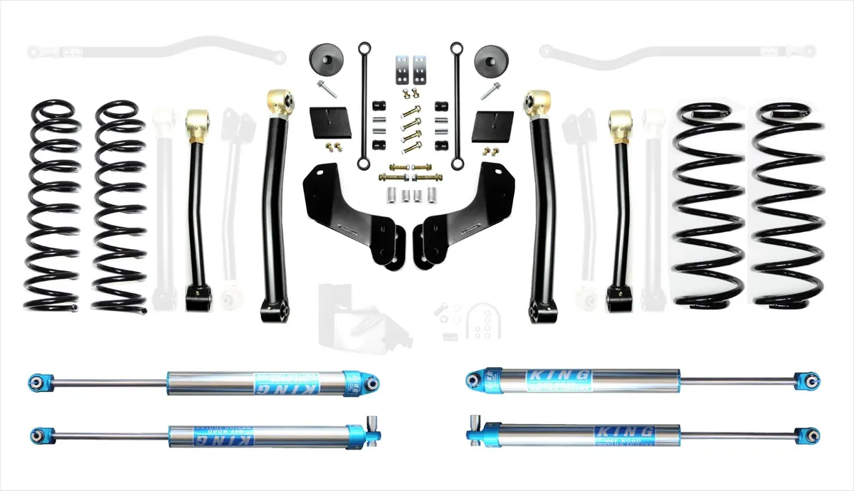 EVO Manufacturing EVO Mfg JL 2.5 Diesel Enforcer Overland Lift Stage 3 With EVO Spec King 2.0 Shocks 2018-2020 Jeep Wrangler JL Jlu Diesel