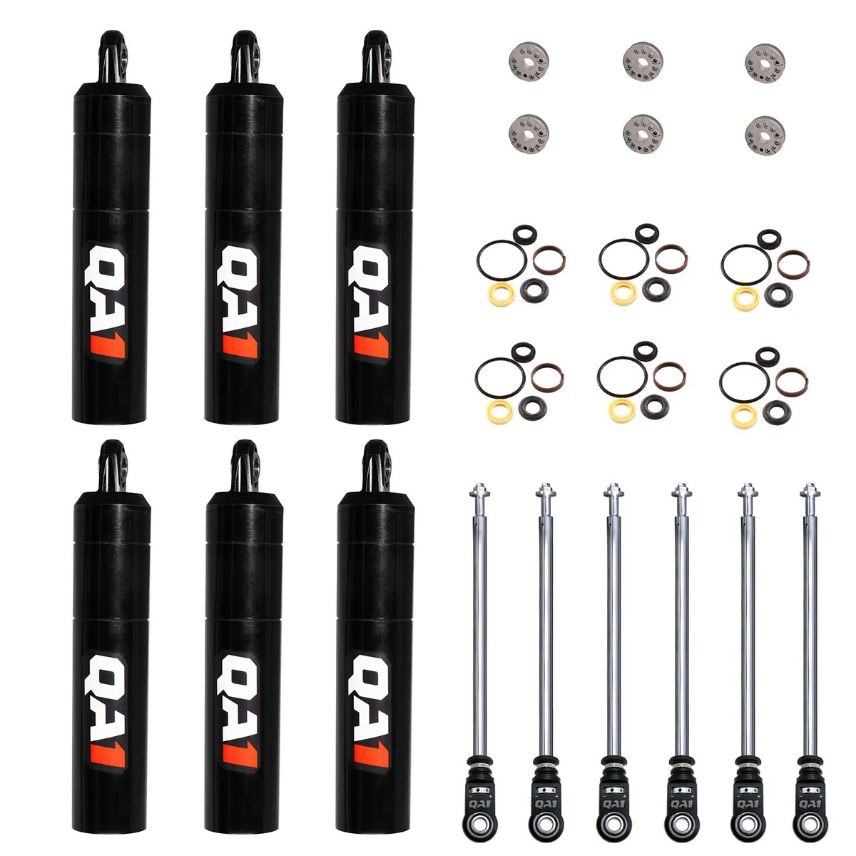 QA1 Shock Large Steel 13.38 20.30 Eyeb/Eyeb Vnone Dry ld Piston 6 Pack