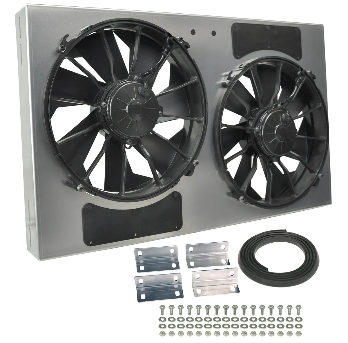 Derale 16838 Powerpack - High Output Dual 12 Electric RAD Fan/Aluminum Shroud Kit product image