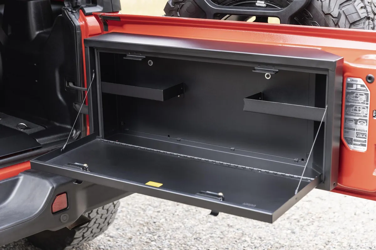 Tailgate Lockbox - '18-26 Wrangler JL (Standard Panel; Black) product image