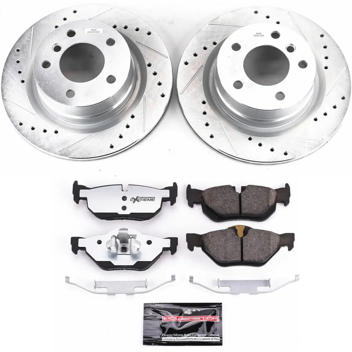 Z26 Street Warrior Upgrade Kit: Drilled/Slotted Rotors; Carbon-Fiber Ceramic Pads W/Hardware; Pad Sensors product image