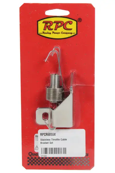 Racing Power Company Stainless Throttle Cable Bracket Set