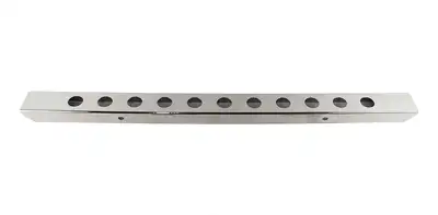Kentrol Jeep CJ 54 Inch Front Bumper with holes (No License Plate Holes) 45-86 CJ Polished Silver Kentrol