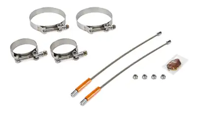 DRAG RACE SOLUTIONS 10in Lite Tether Set 2.375 Pri/4.000 Clamp