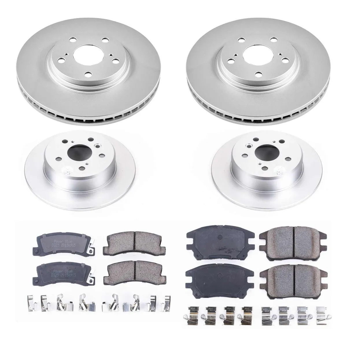 Z17 Geomet Coated Rotor Kit: Genuine Geomet Fully Coated Rotors; Ceramic Pads W/Hardware product image