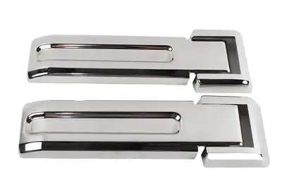 Kentrol Jeep JK Tailgate Hinge Overlays 4 Pieces 07-18 Wrangler JK Polished Silver Kentrol