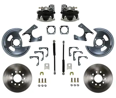 Leed Brakes Leed Brakes RC1004 Rear Disc Brake Kit with Plain Rotors and Zinc Plated Calipers