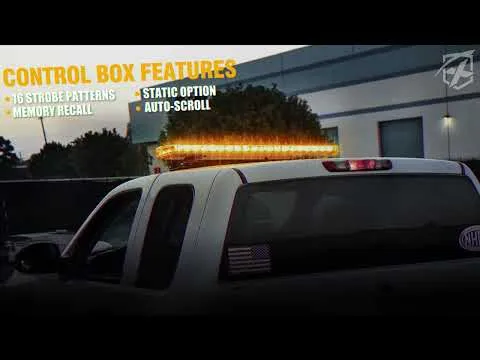 48" LED Rooftop Strobe Light Bar with Mounting Brackets | Amber Crane Series product image