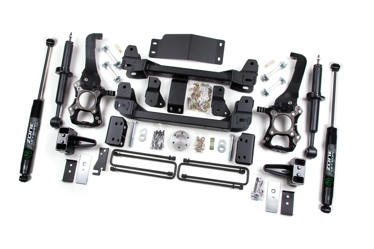 09-13 Ford F-150 6 Inch Lift Kit 4 Inch Rear Block With Nitro Shocks Zone Offroad product image