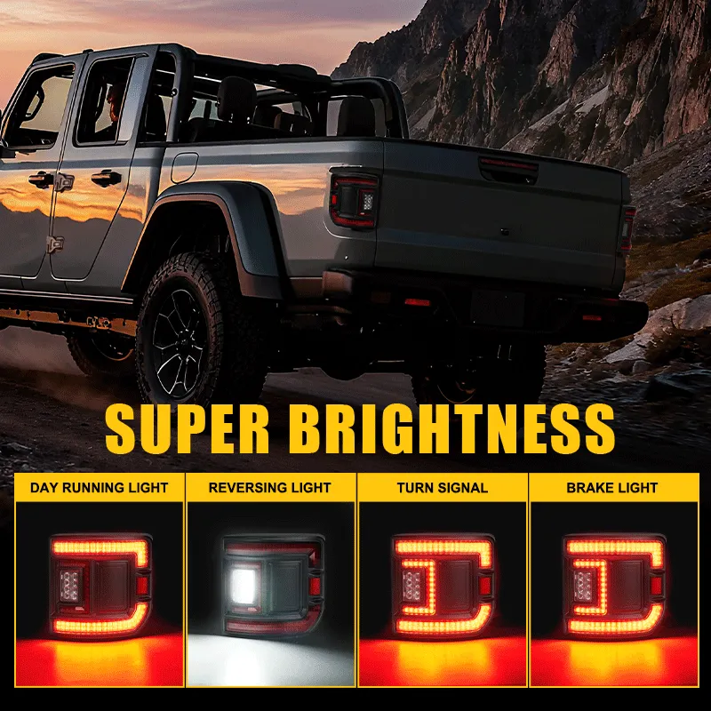 Premium Flush Mount LED Tail Lights for Jeep Gladiator JT 2020-2026 product image