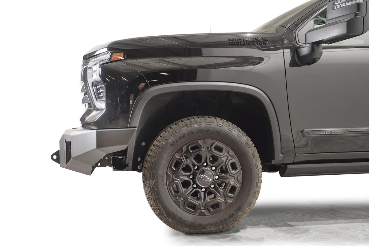 Premium Winch Front Bumper; 2 Stage Black Powder Coated; w/No Guard; product image