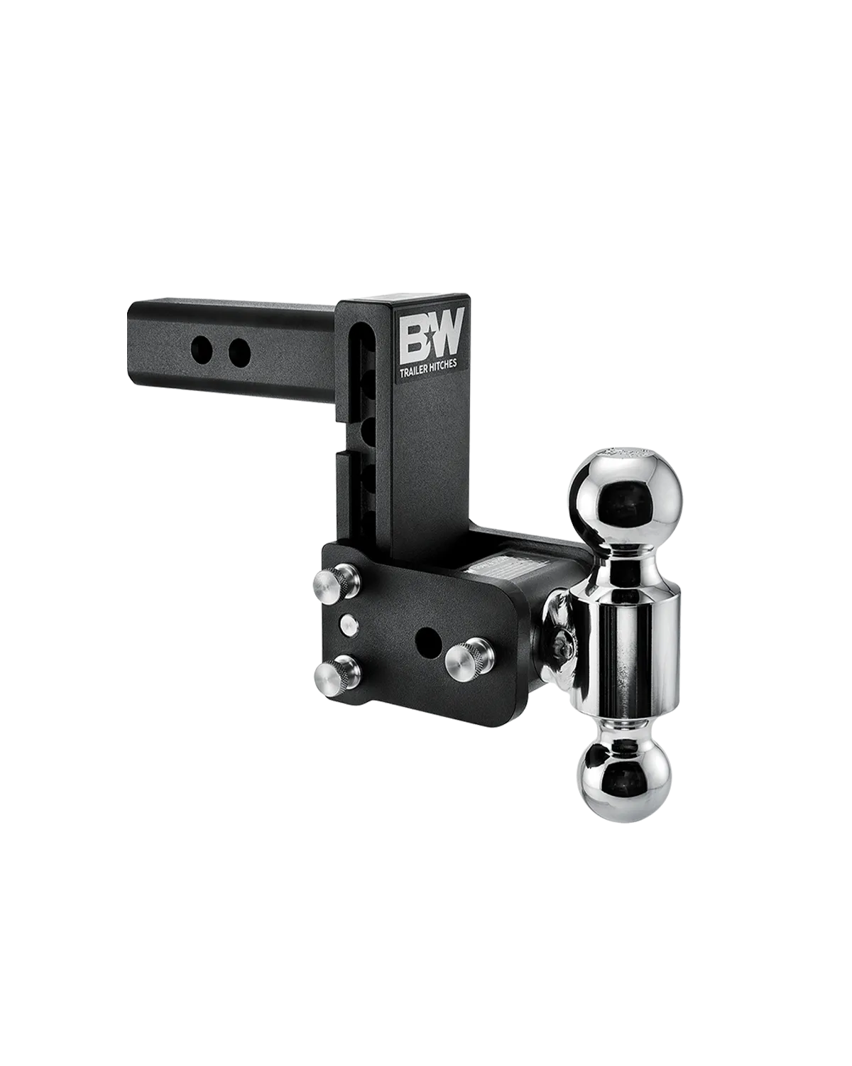 B&W Trailer Hitches B&W Hitches Tow & Stow 2in Dual Ball Receiver Hitch, Black, 5in Drop-5.5in Rise