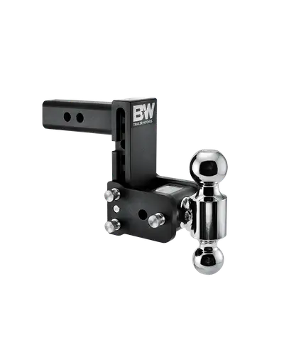 B&W Trailer Hitches B&W Hitches Tow & Stow 2in Dual Ball Receiver Hitch, Black, 5in Drop-5.5in Rise