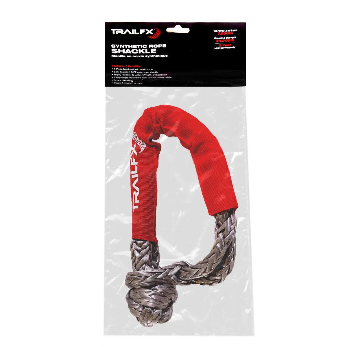 Rope Shackle Single Red 7500 Lbs product image