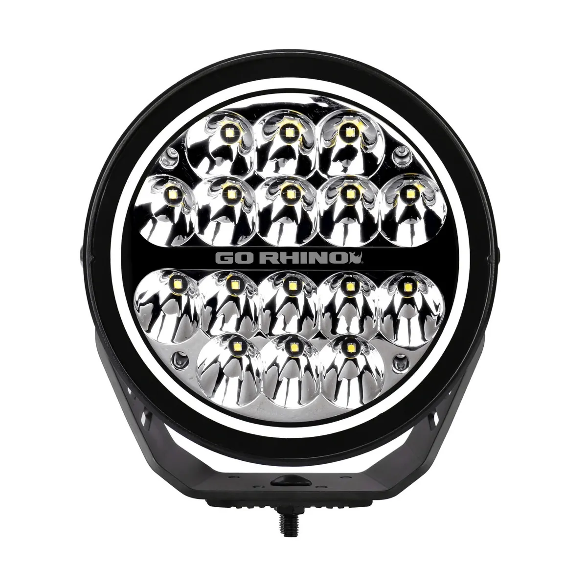 go Rhino 750800711srs Blackout Series - Maxround 7 LED Spot Light With Daytime Running Lights product image