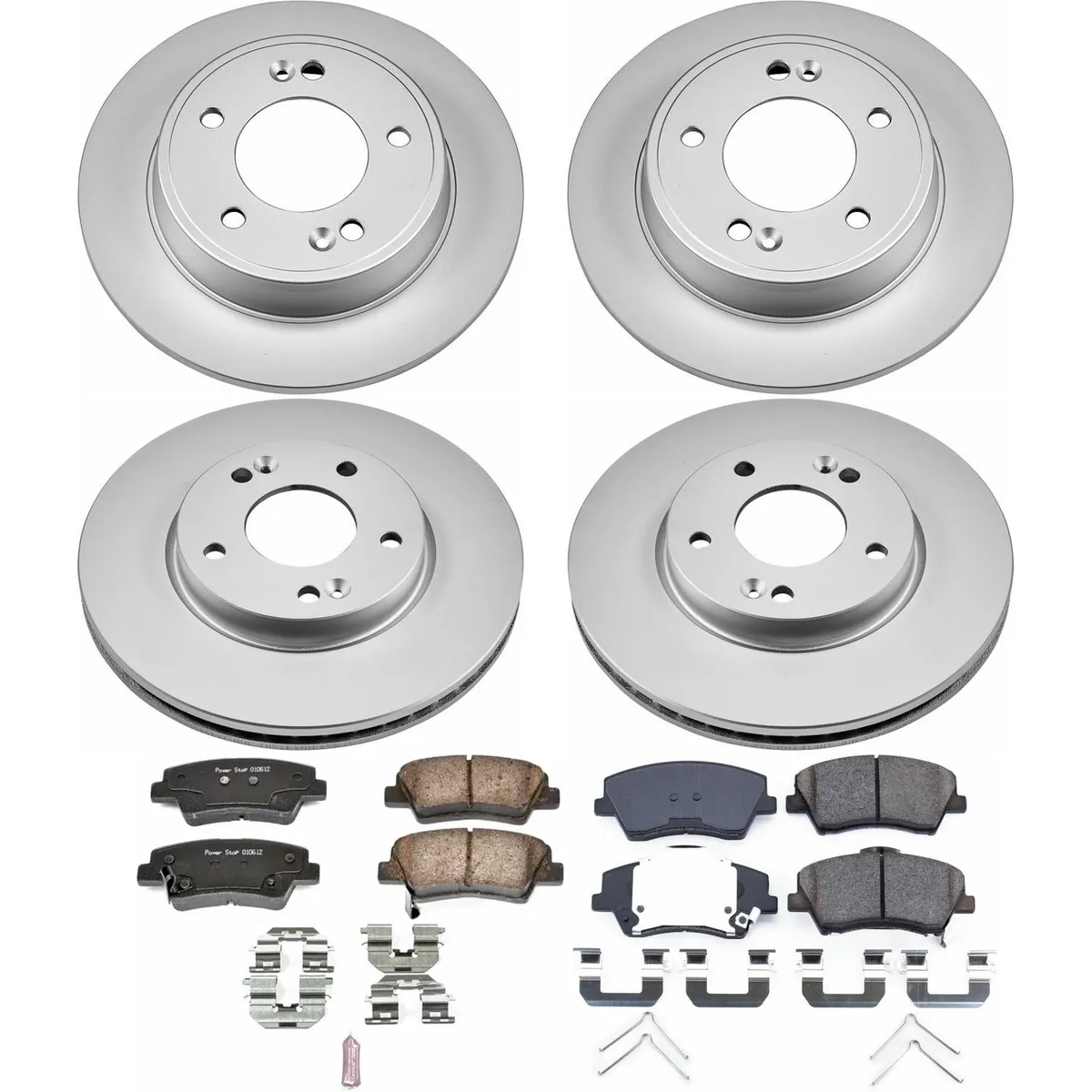 Z17 Geomet Coated Rotor Kit: Genuine Geomet Fully Coated Rotors; Ceramic Pads W/Hardware product image