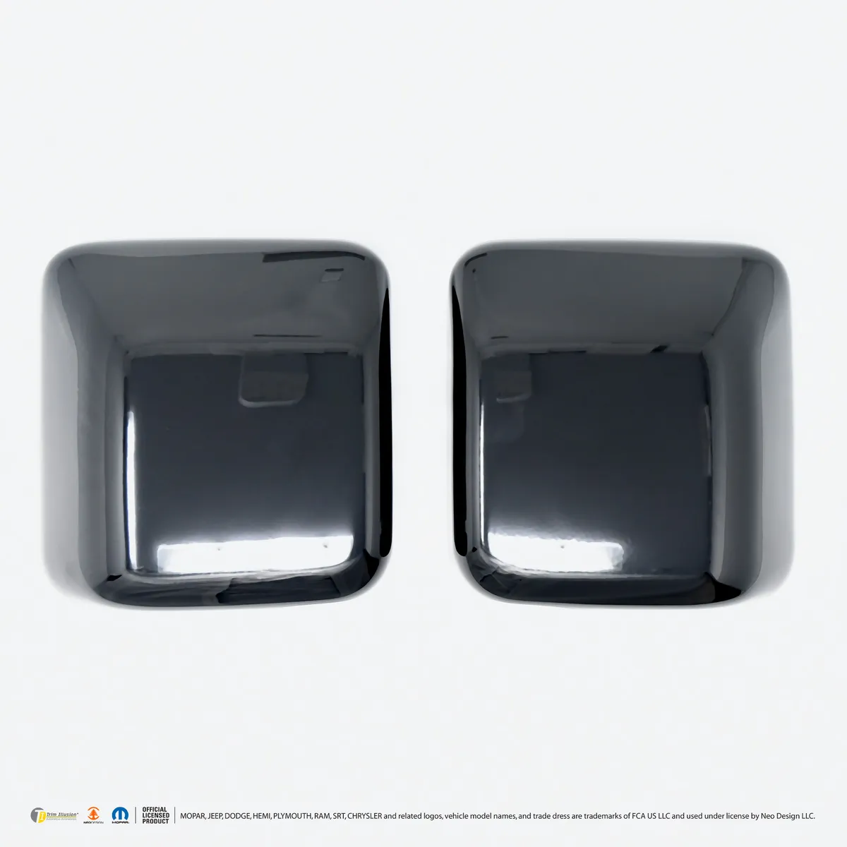 Chrome Delete Gloss Black Mirror Cover No Turn Signal Full - MC6296BLK product image