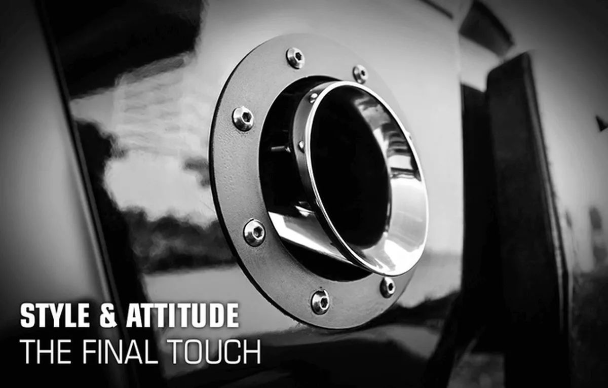 Exhaust Tip 2.5in Id/4in Od 18in Oal Ss 15deg Re Ea product image