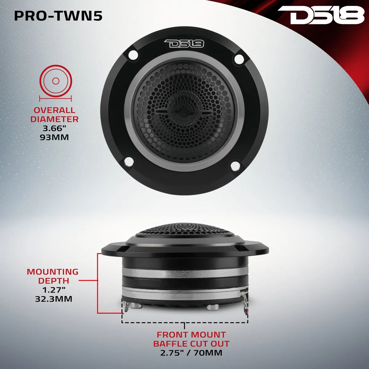 3.6” | High Compression | Neodymium | Hybrid Driver/Tweeter | 200 Watts RMS | 1.5 “ Pen Vc | 4Î© product image