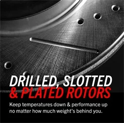 Z23 Evolution Sport Upgrade Kit: Drilled/Slotted Rotors; Carbon-Fiber Ceramic Pads; Powder Coated Calipers product image