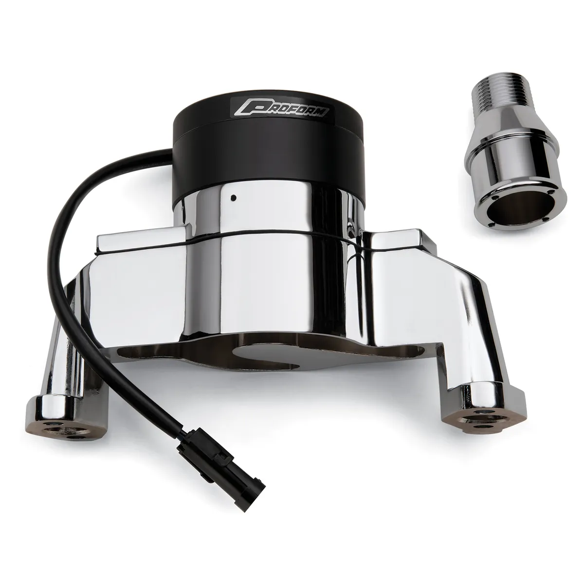 Electric Engine Water Pump Aluminum Chrome Finish Fits SB Chevy Engines Proform product image