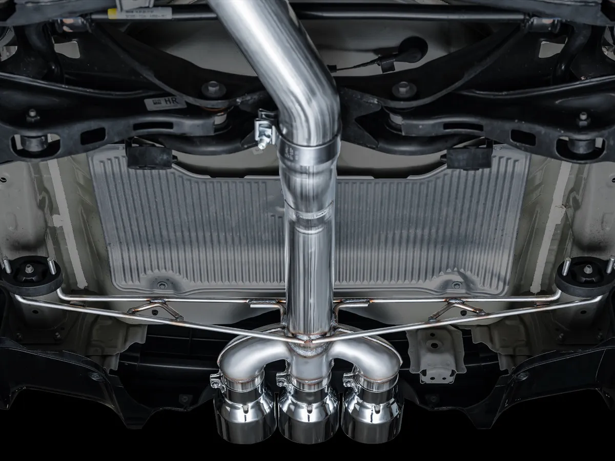 AWE Track Edition Exhaust for DE5 Integra Type-S - Triple Chrome Silver Tips product image