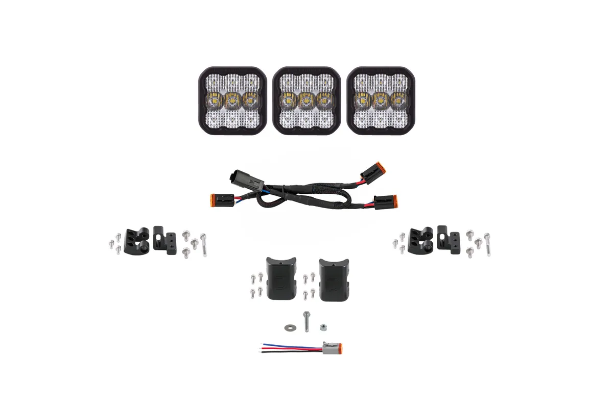 Diode Dynamics - SS5 Sport Universal CrossLink 3-Pod Lightbar White Combo product image